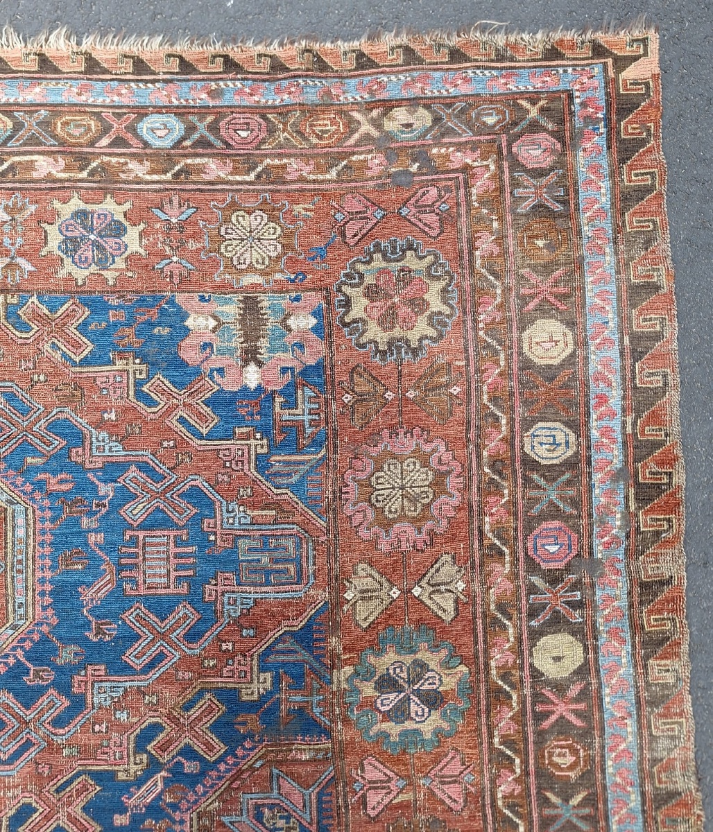 Tapis caucasien antique fait main Sumack-photo-5
