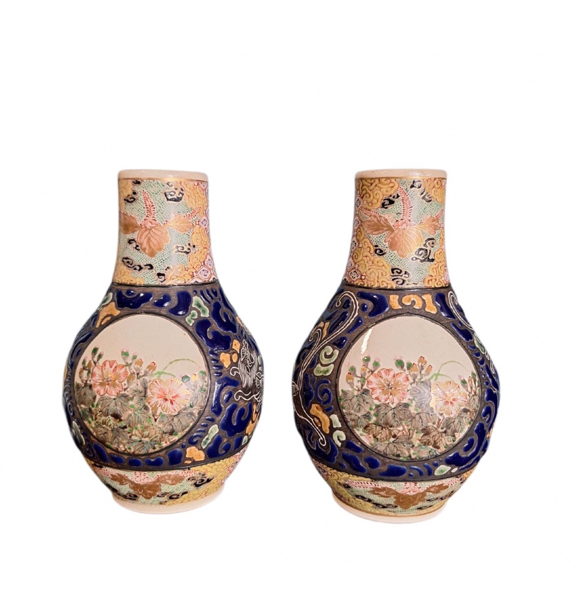 A Pair Of Japanese Satsuma Vases