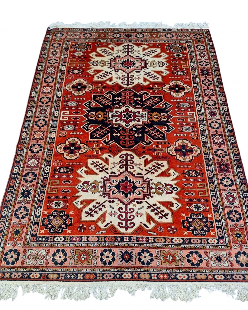 Tapis caucasien vintage fait main Shirvan