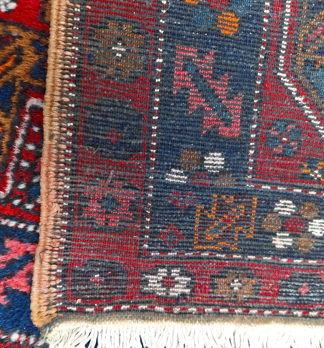 Vintage Handmade Persian Rug Hamadan-photo-3