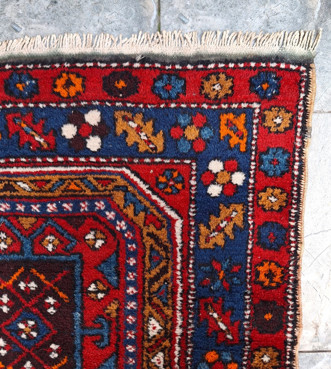 Vintage Handmade Persian Rug Hamadan-photo-2