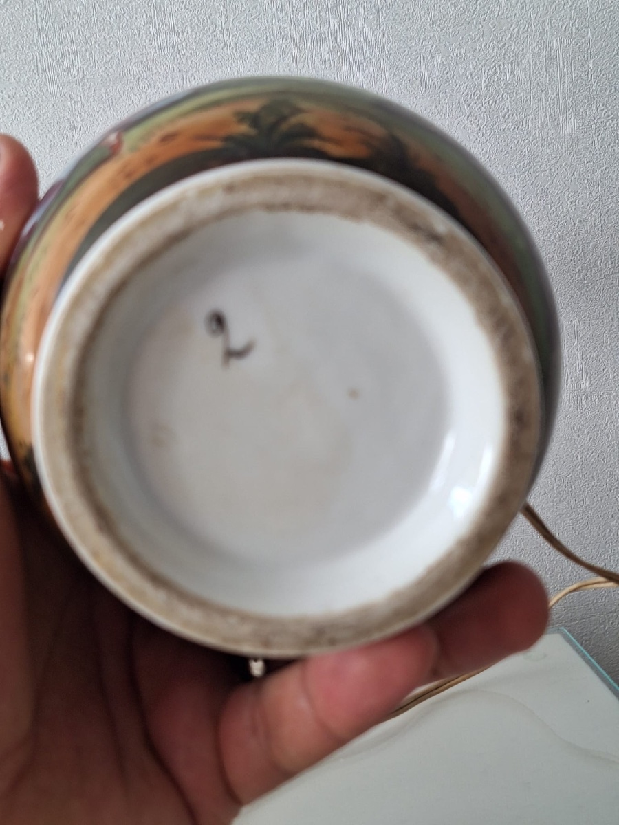 French Porcelain Lamp "old Paris"-photo-5
