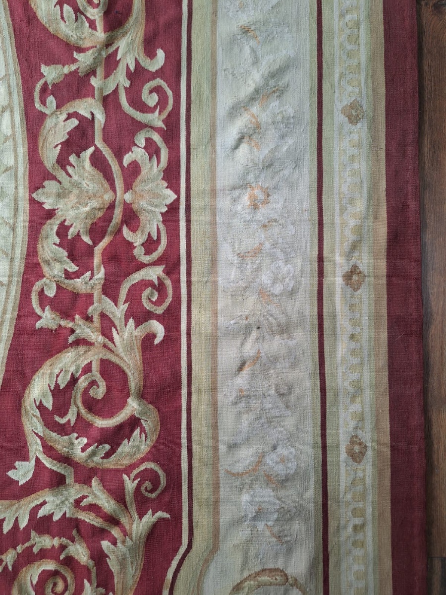 Kilim fait main style Aubusson français-photo-4