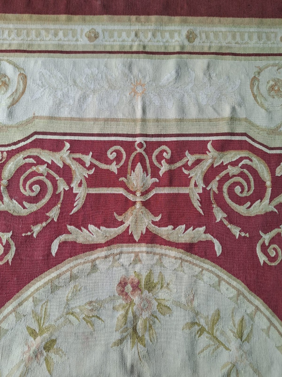 Kilim fait main style Aubusson français-photo-8