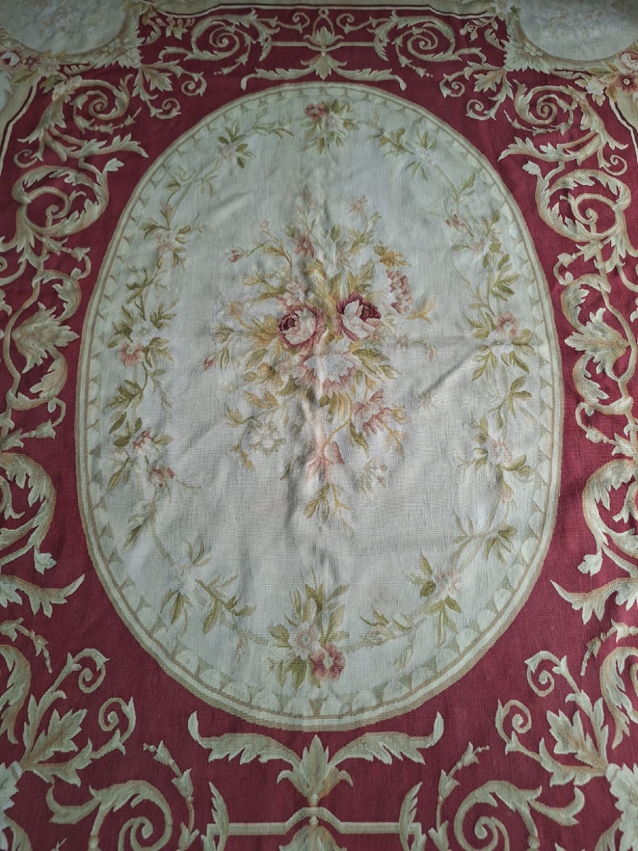 Kilim fait main style Aubusson français
