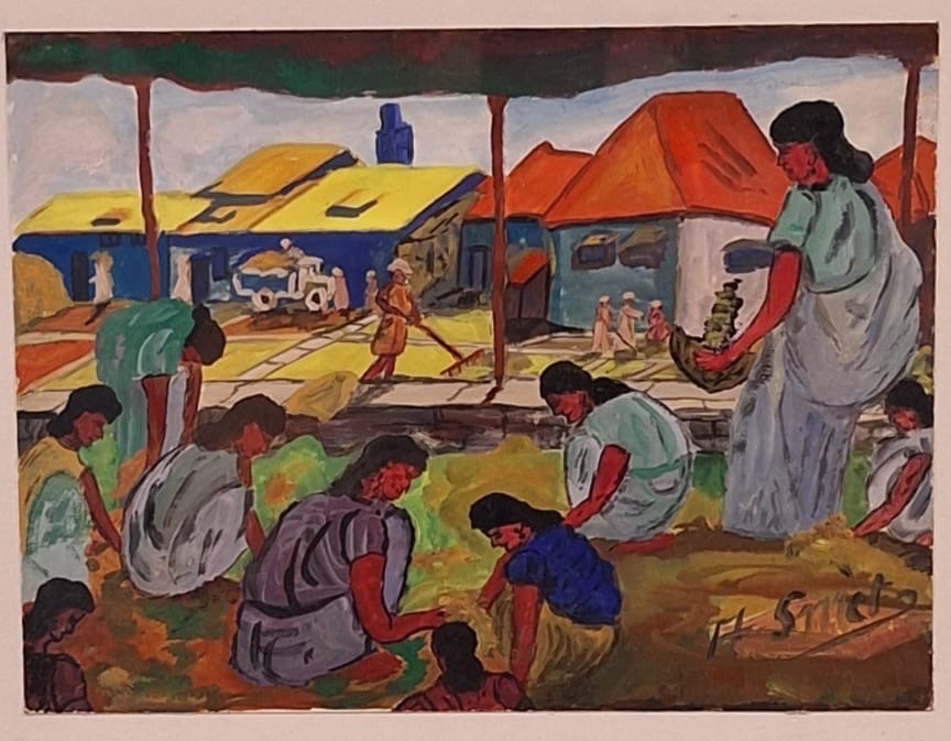 Une peinture vintage, signée, 1974 Gant-photo-3