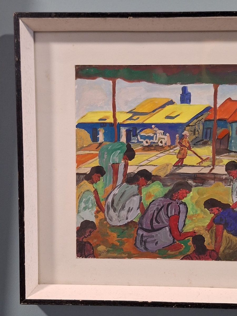 Une peinture vintage, signée, 1974 Gant-photo-4