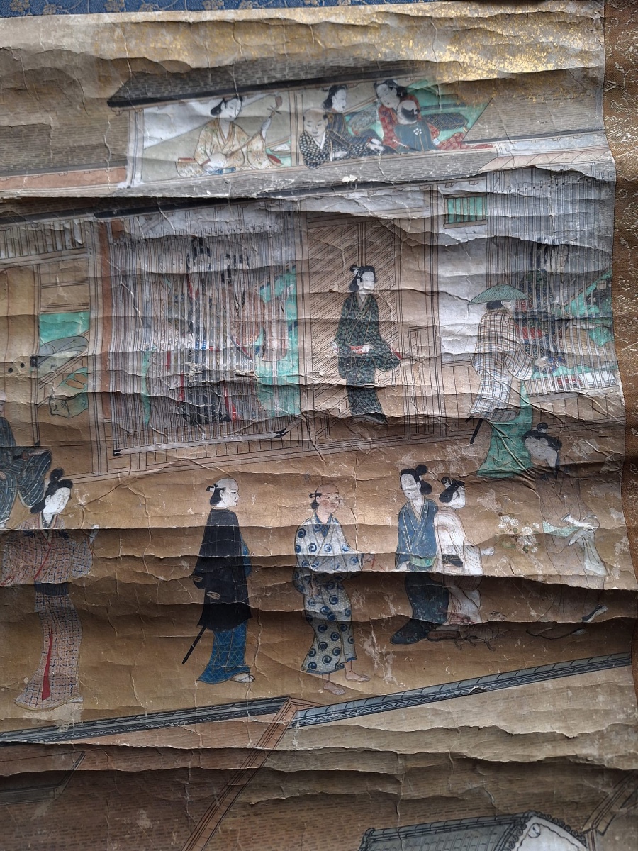 Peinture japonaise antique sur rouleau-photo-2