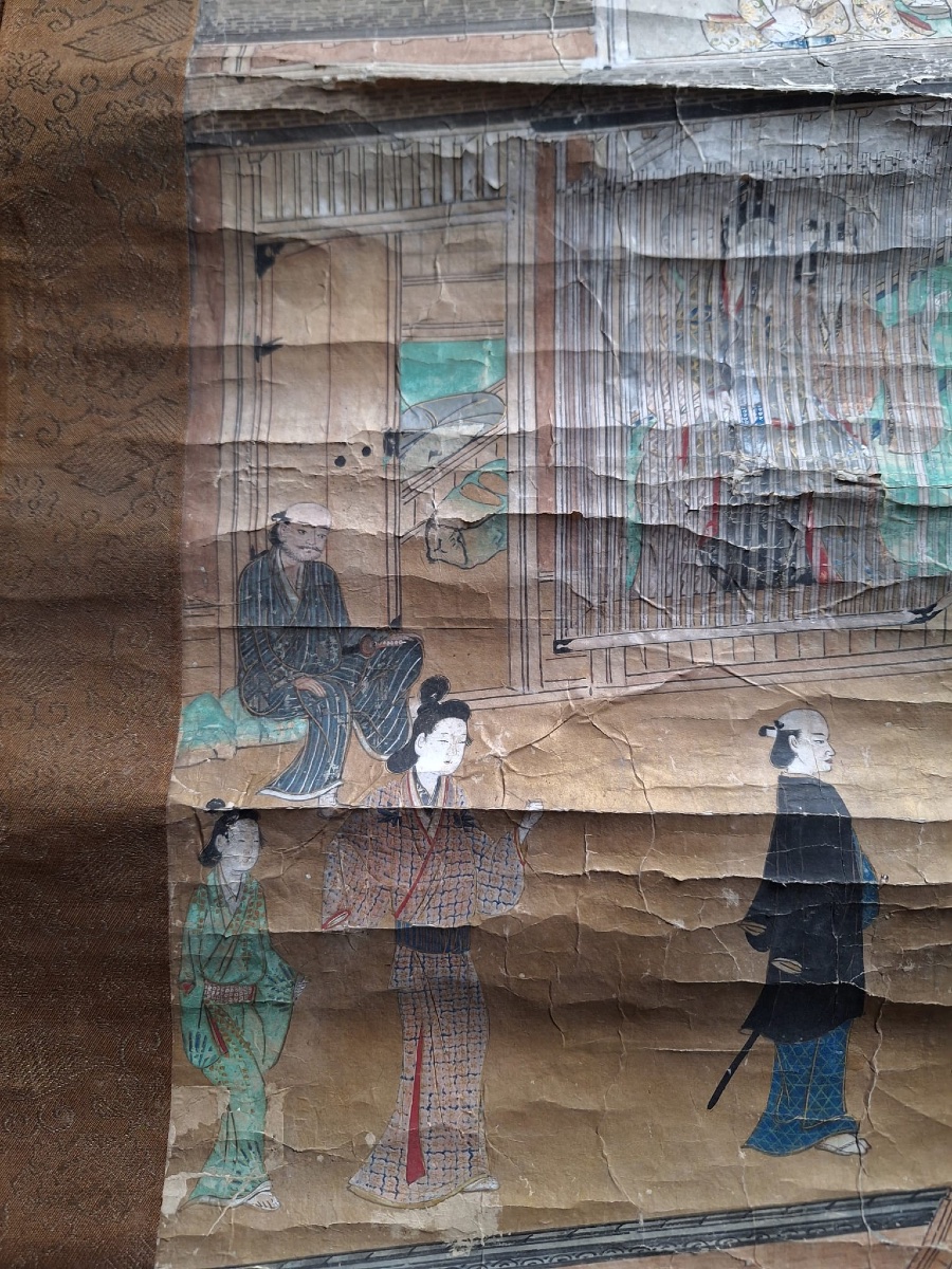 Peinture japonaise antique sur rouleau-photo-3