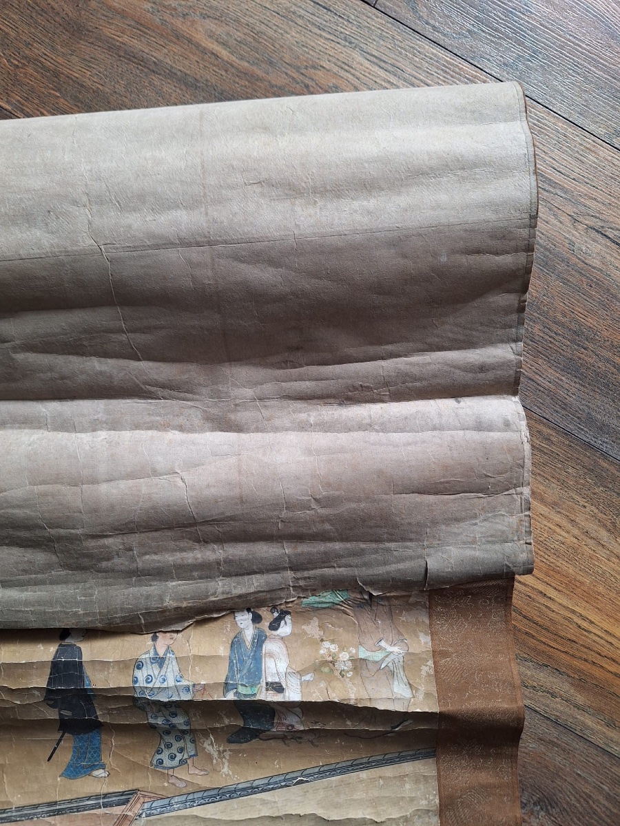 Peinture japonaise antique sur rouleau-photo-4