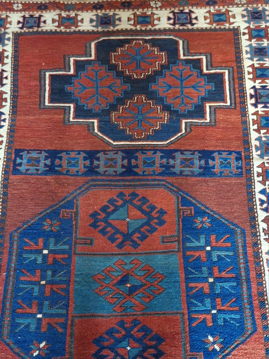 Tapis caucasien fait main, XXe siècle-photo-1