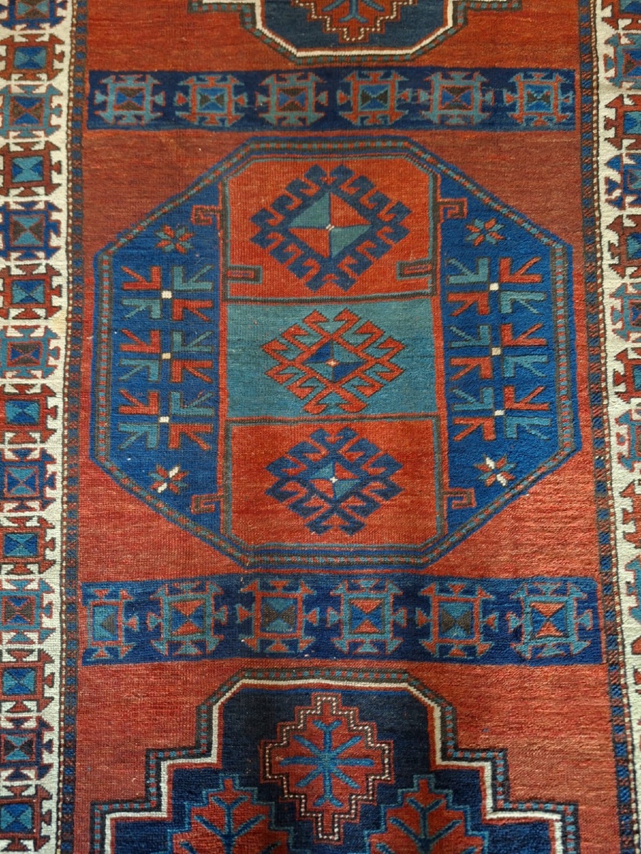 Tapis caucasien fait main, XXe siècle-photo-3