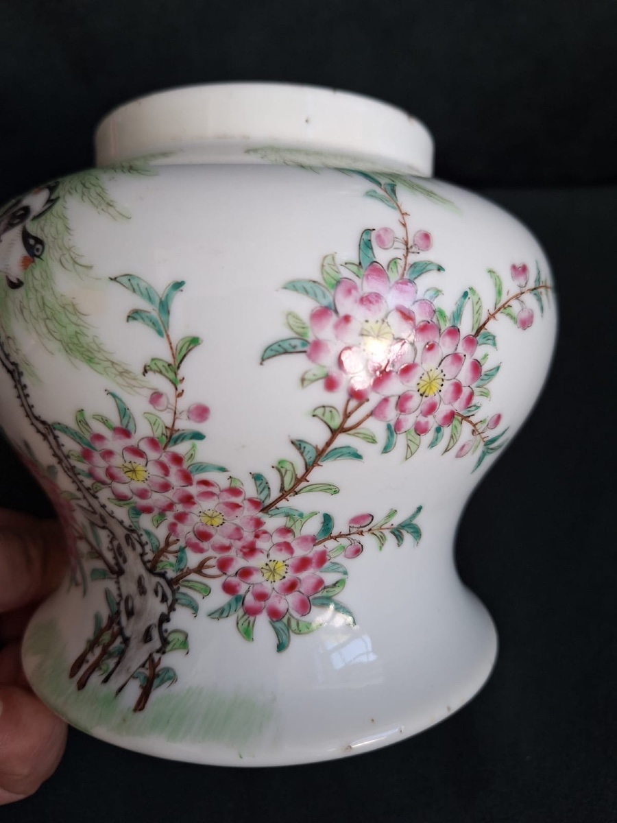 Lot de 3 petits vases chinois en porcelaine, XXe siècle-photo-3