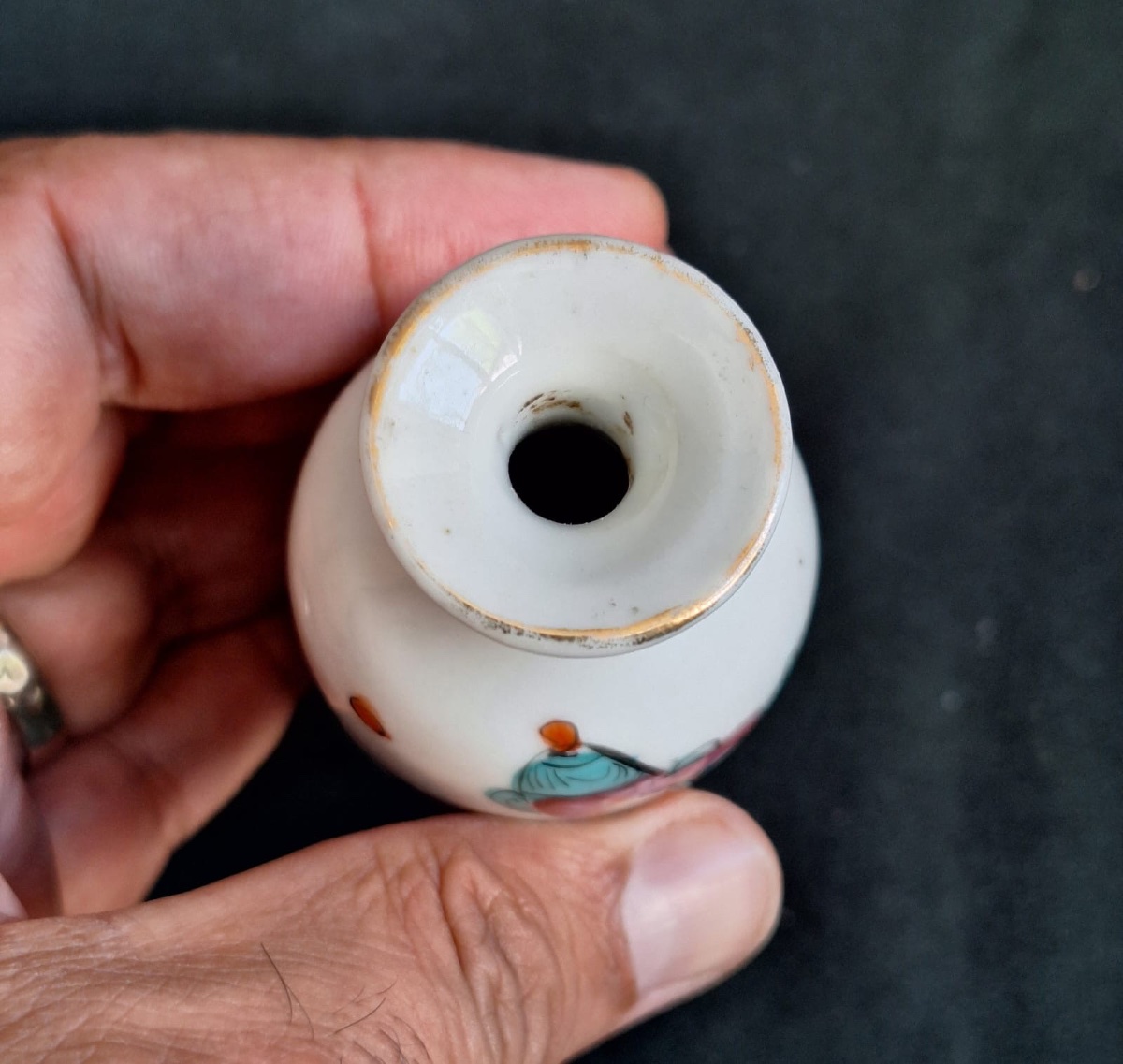 Lot de 3 petits vases chinois en porcelaine, XXe siècle-photo-3
