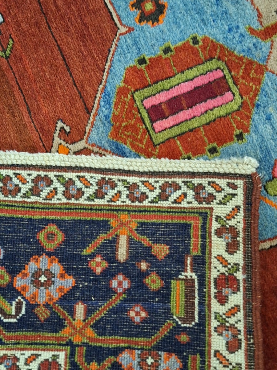 Tapis caucasien fait main Kharabagh,daté et signé 1946-photo-3