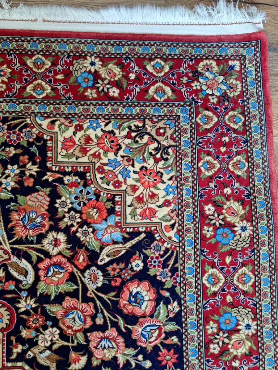 Tapis iranien vintage fait main Ghoum-photo-6