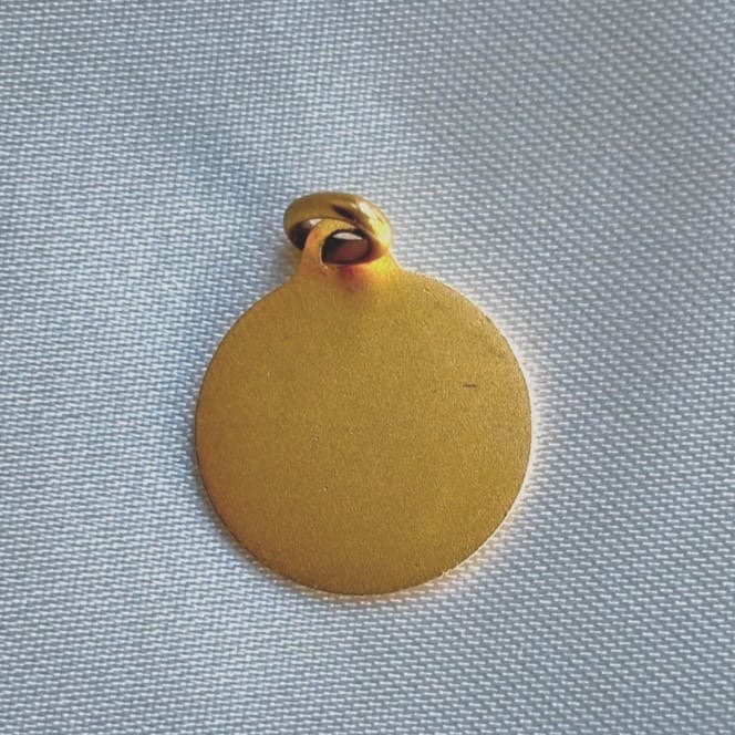 Vintage Gold Pendant "qu'hier Que Demain", 18 Carat Gold-photo-2