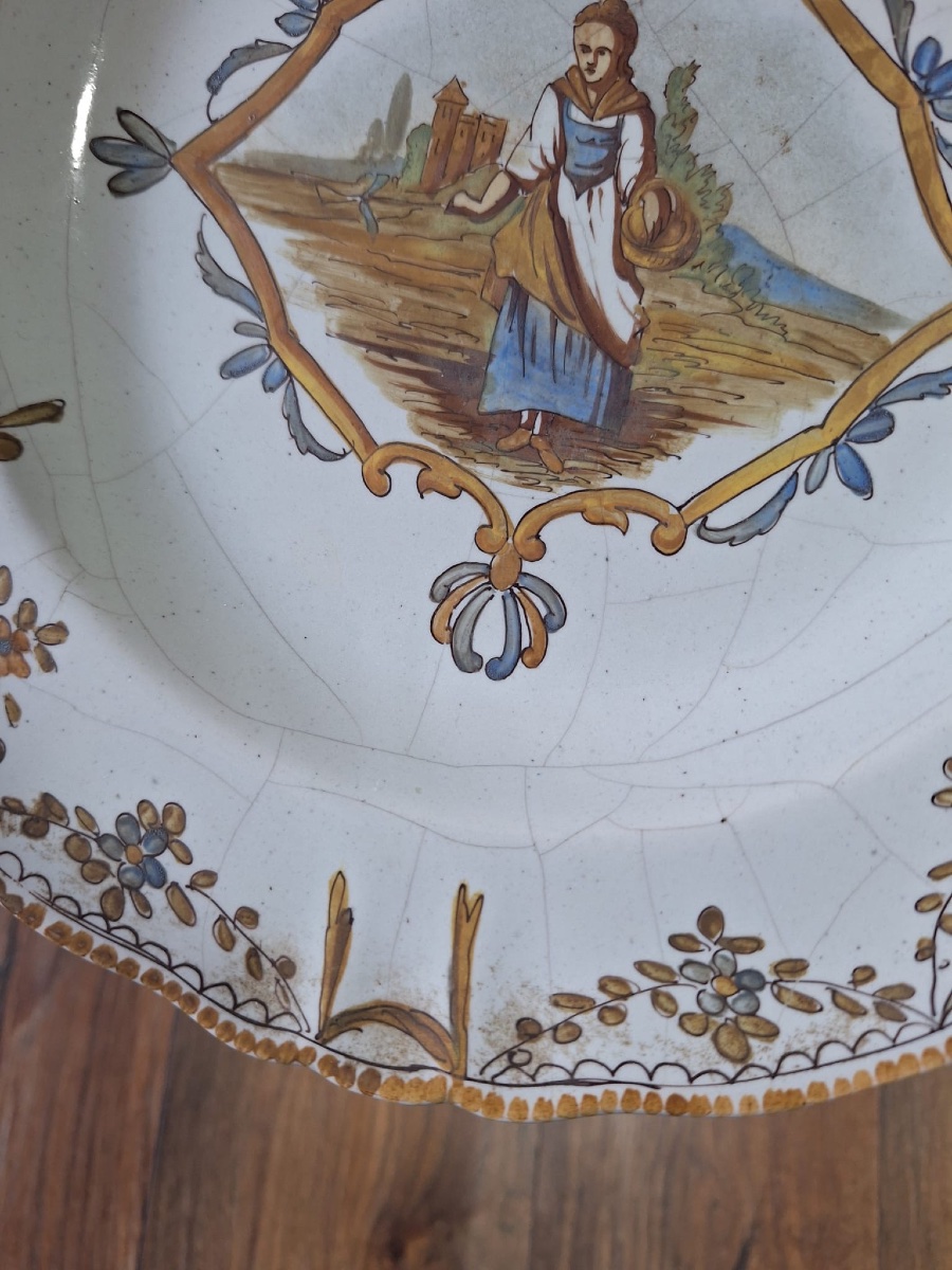 3-piece Antique French Plates-photo-3
