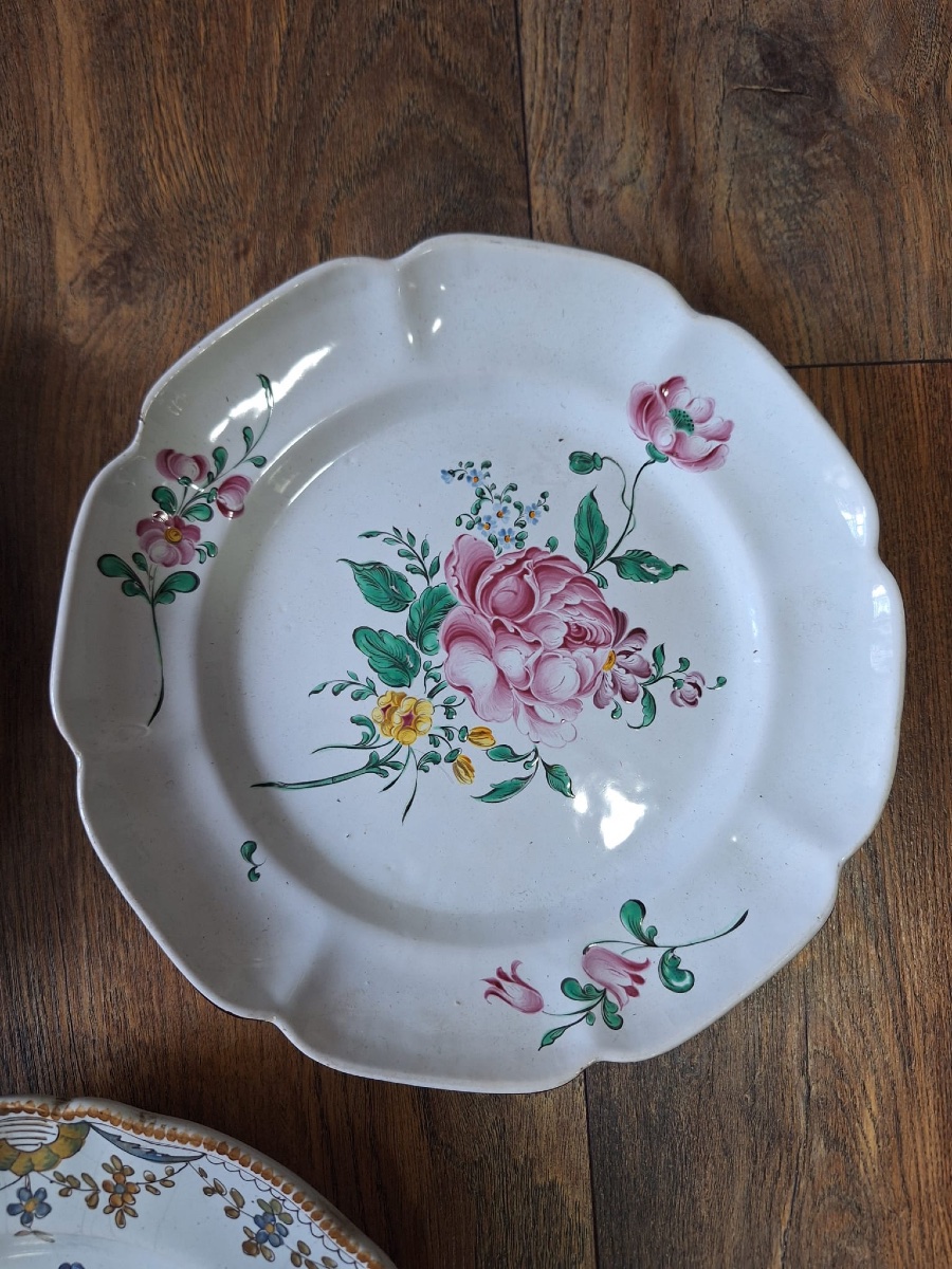 3-piece Antique French Plates-photo-5