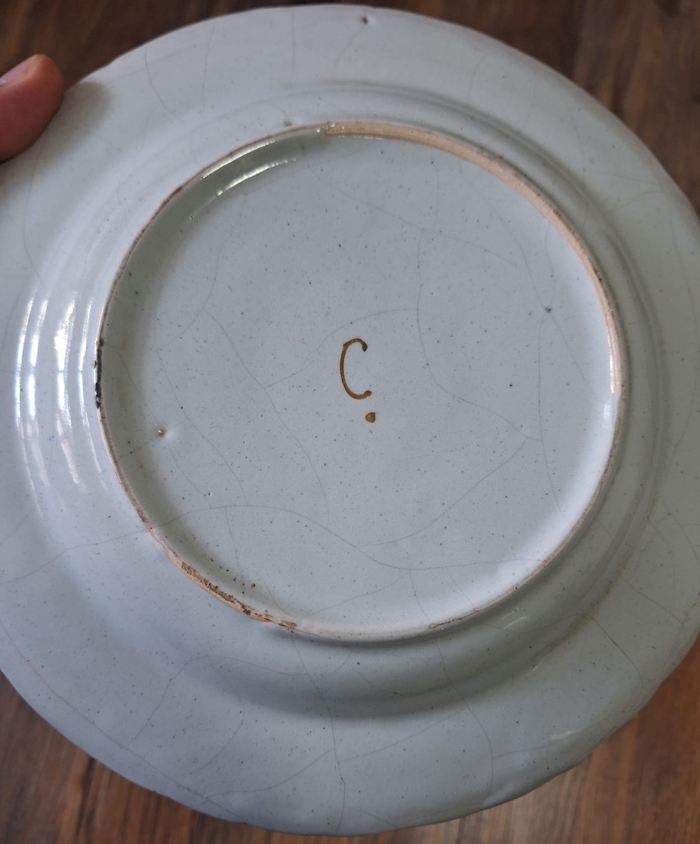 3-piece Antique French Plates-photo-7