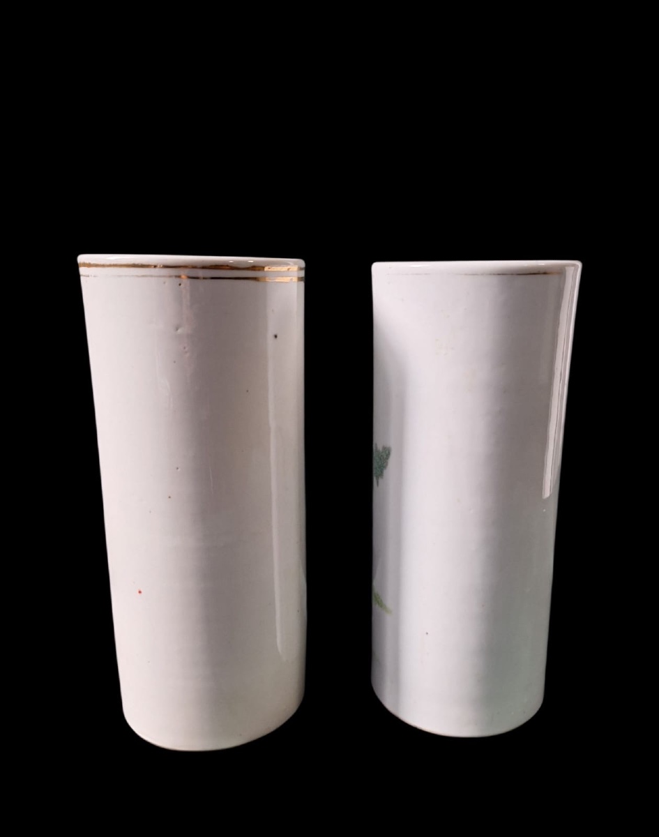 2 Chinese Porcelain Hat Stands, 20th Century, Republic Period.-photo-2