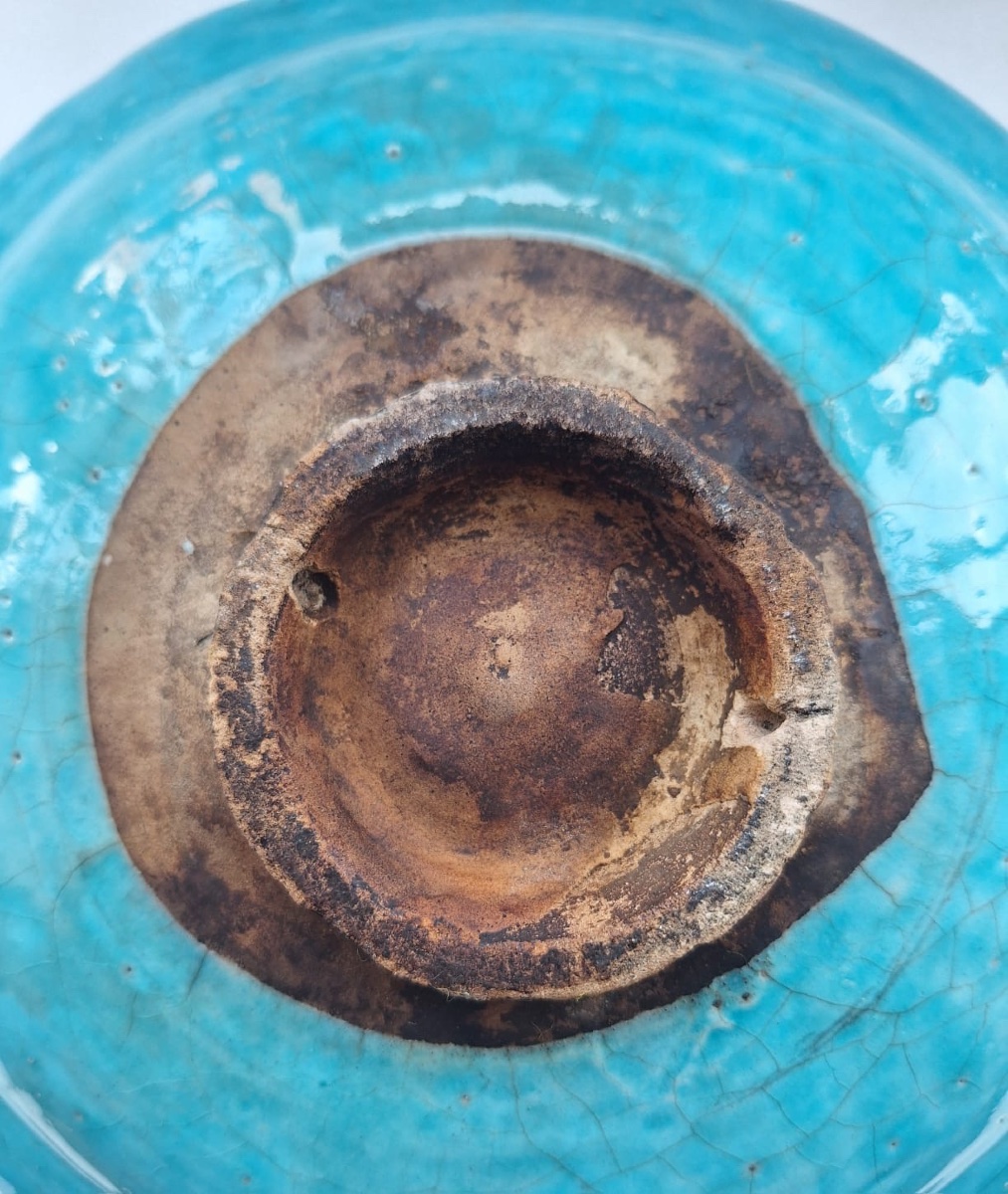 Plat antique et islamique Kubachi, Iran, période safavide, XVIe-XVIIe siècles-photo-3