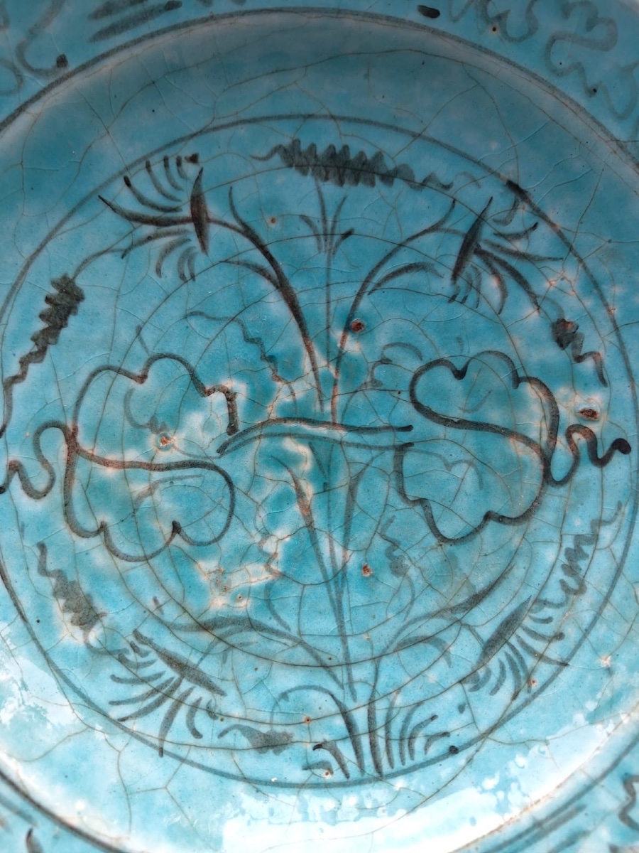 Plat antique et islamique Kubachi, Iran, période safavide, XVIe-XVIIe siècles-photo-4