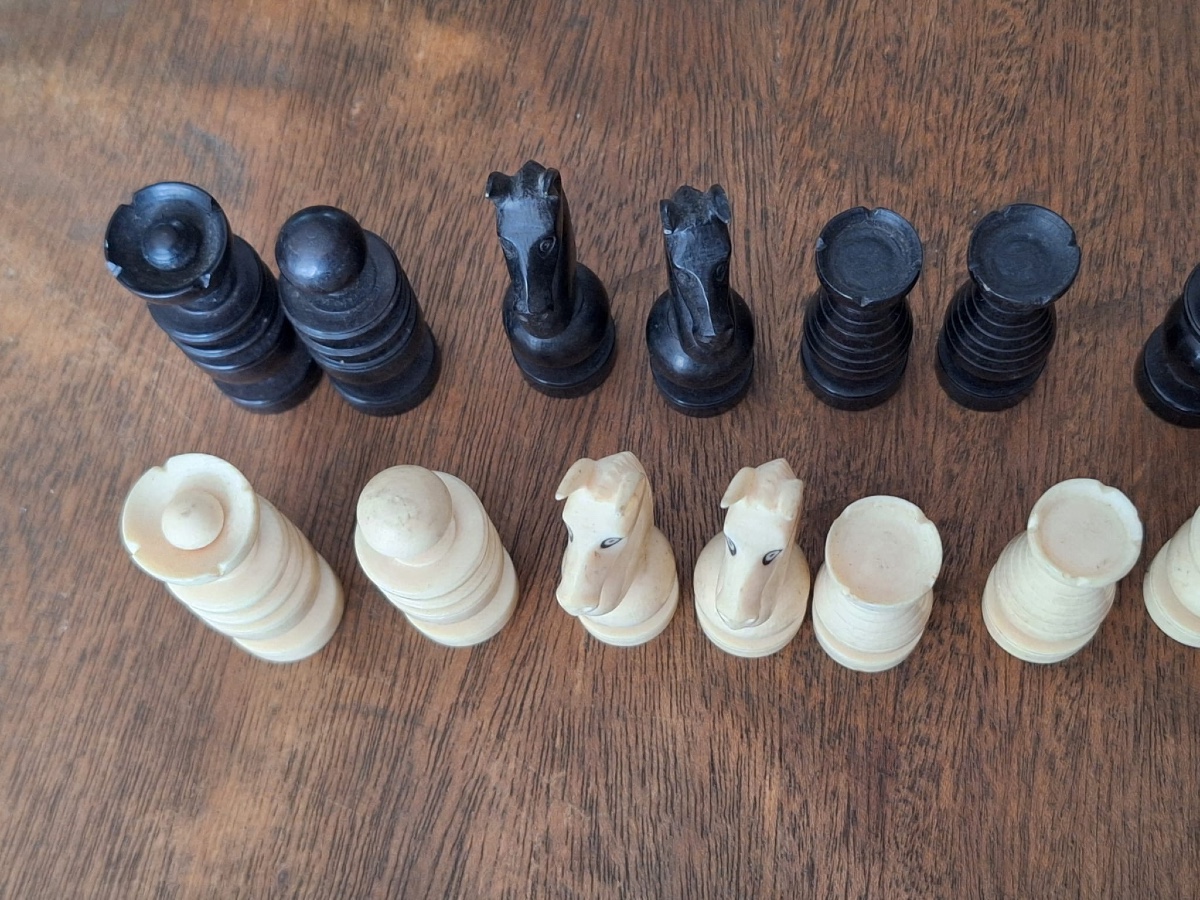 Antique Ivory Chess Figures-photo-1