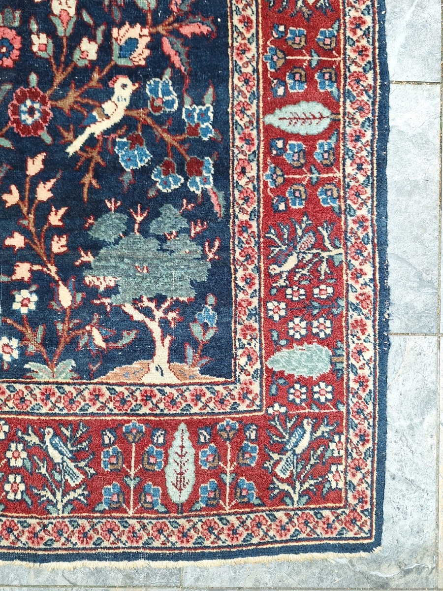 Antique Iranian Handmade Tabriz Rug-photo-3