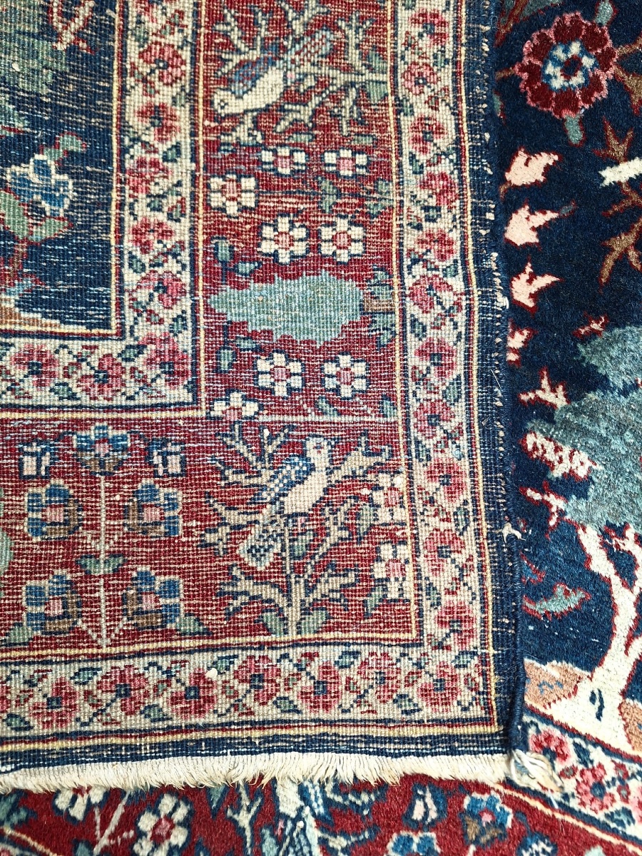 Antique Iranian Handmade Tabriz Rug-photo-4