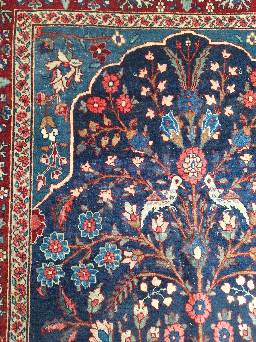 Antique Iranian Handmade Tabriz Rug-photo-5