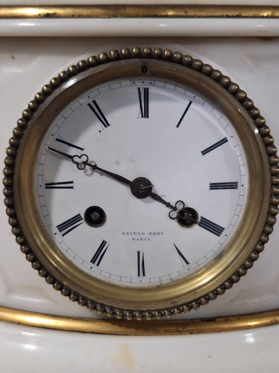 Antique French Clock Garniture, By Raingo Frères, Paris, 19th Century-photo-4