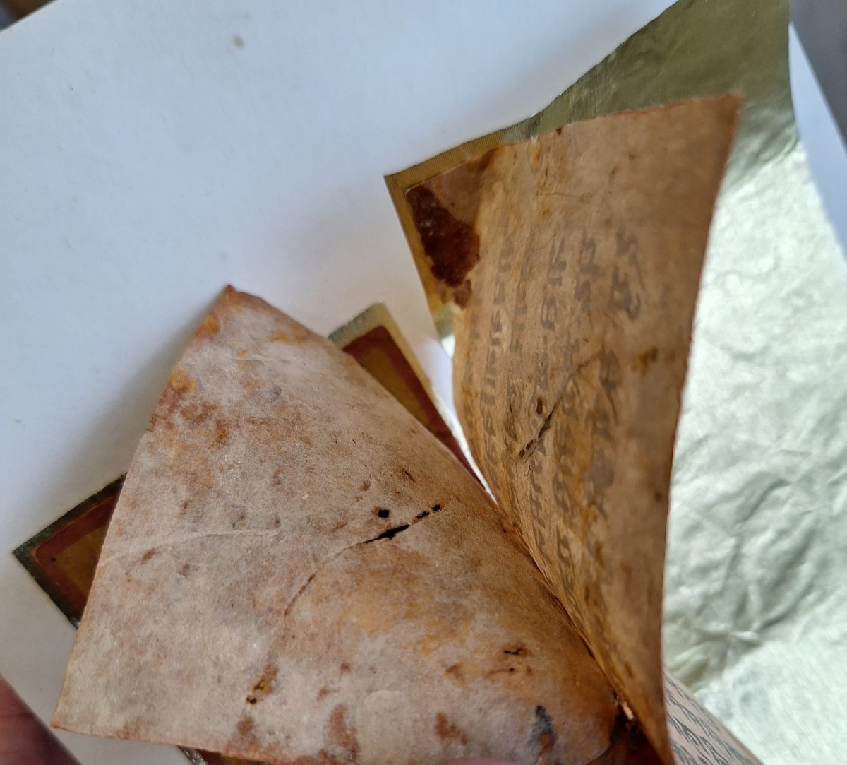 Antique 4 Small Thangka, 19th Century, Tibet Or Nepal-photo-2