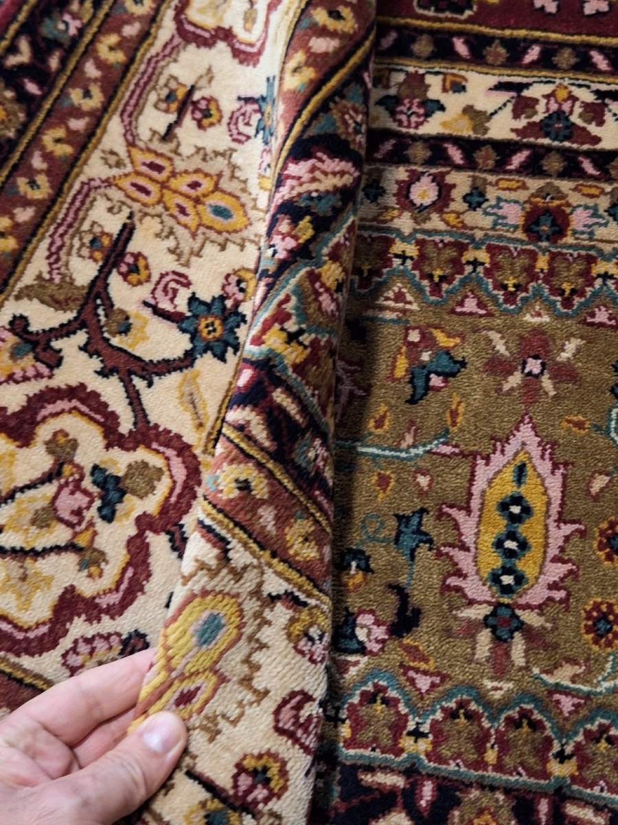 Tapis indien vintage fait main Agra-photo-4