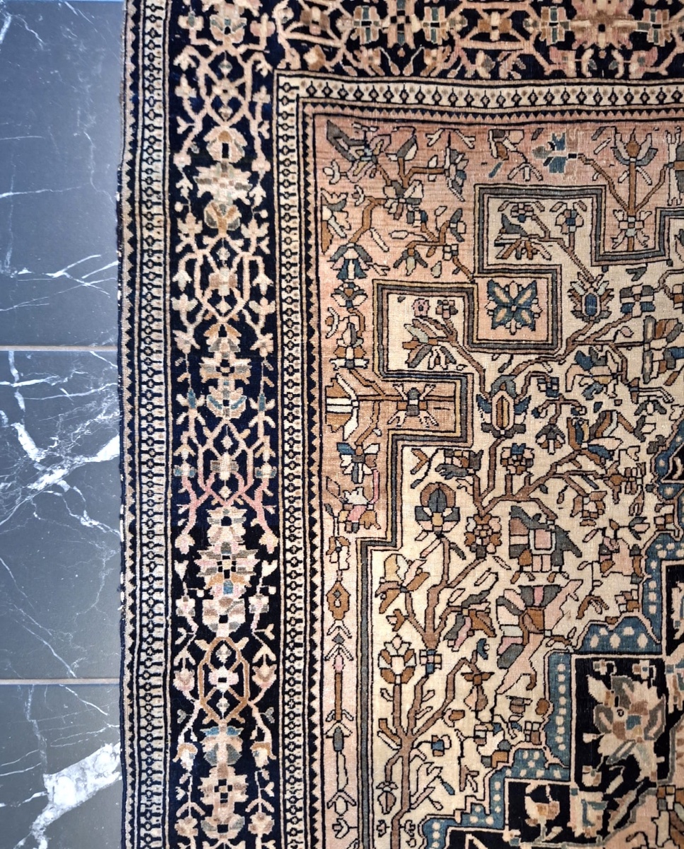 Tapis iranien ancien fait main Sarouk Farahan-photo-4