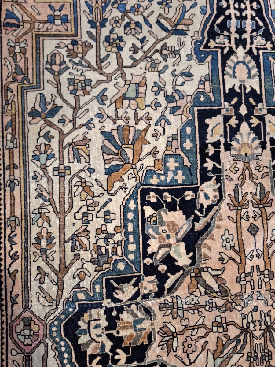 Tapis iranien ancien fait main Sarouk Farahan-photo-2