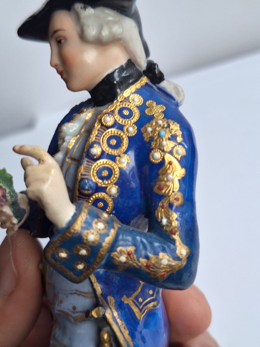 Antique Porcelain Statue, French Sèvres Style, 1844-photo-4