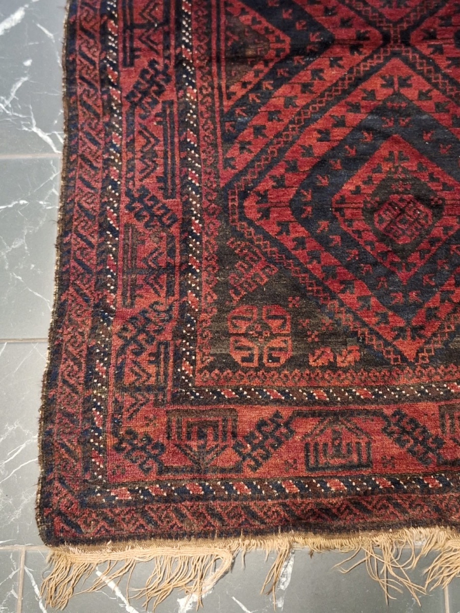Tapis ancien fait main Baloutche, Afghanistan-photo-4