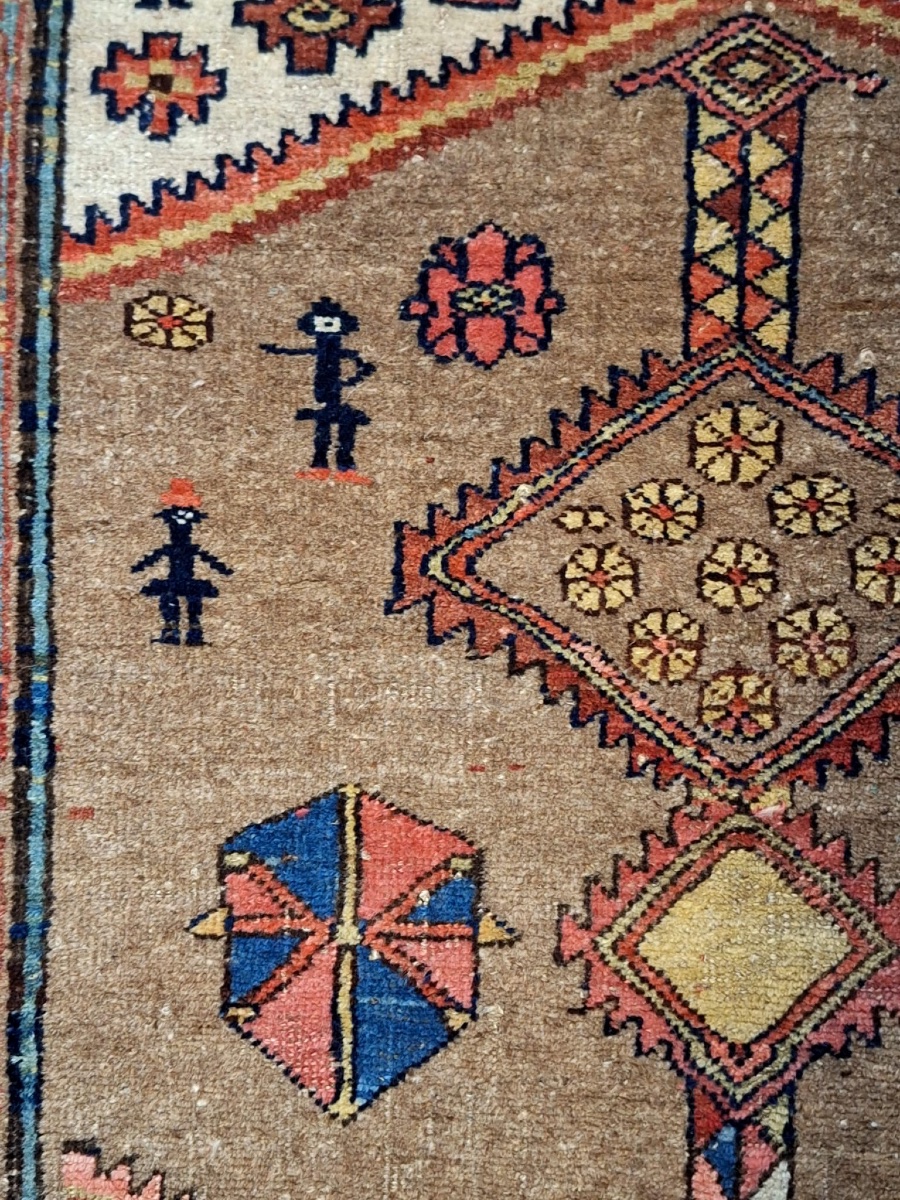 Antique Iranian Hand-knotted Sarab Rug-photo-3