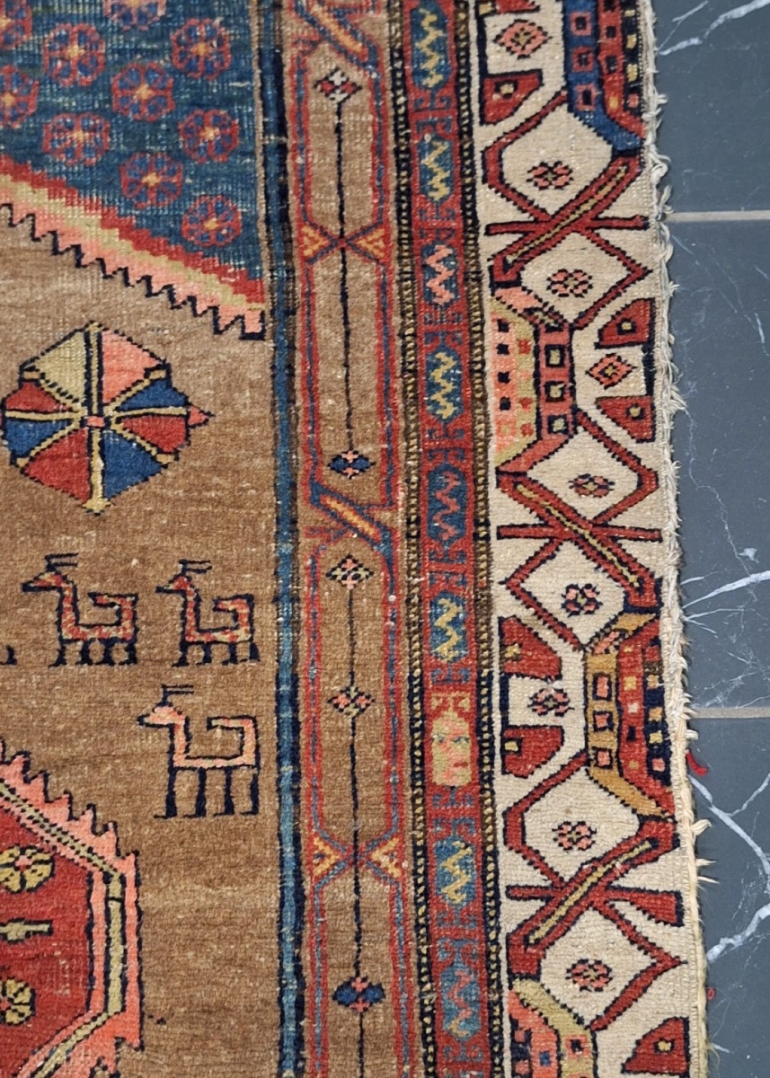 Antique Iranian Hand-knotted Sarab Rug-photo-4