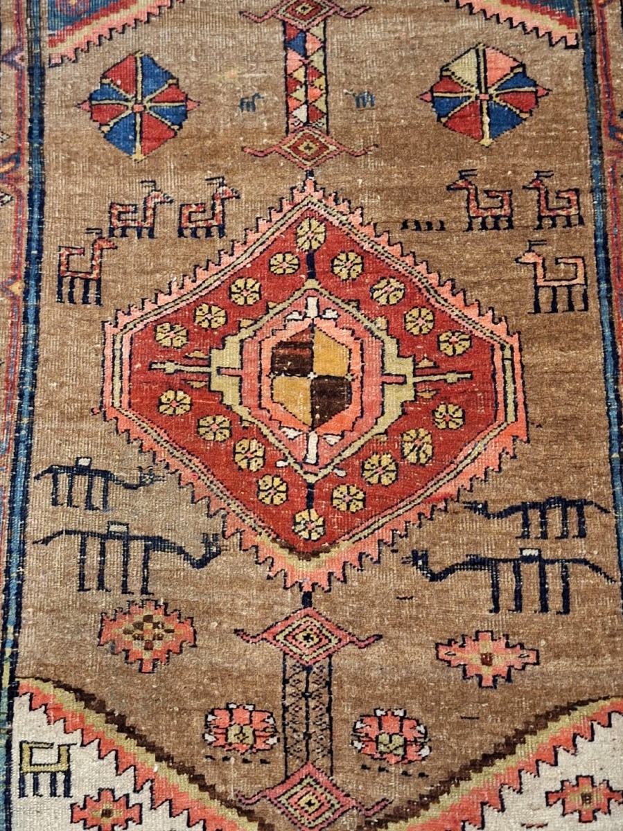 Antique Iranian Hand-knotted Sarab Rug-photo-2