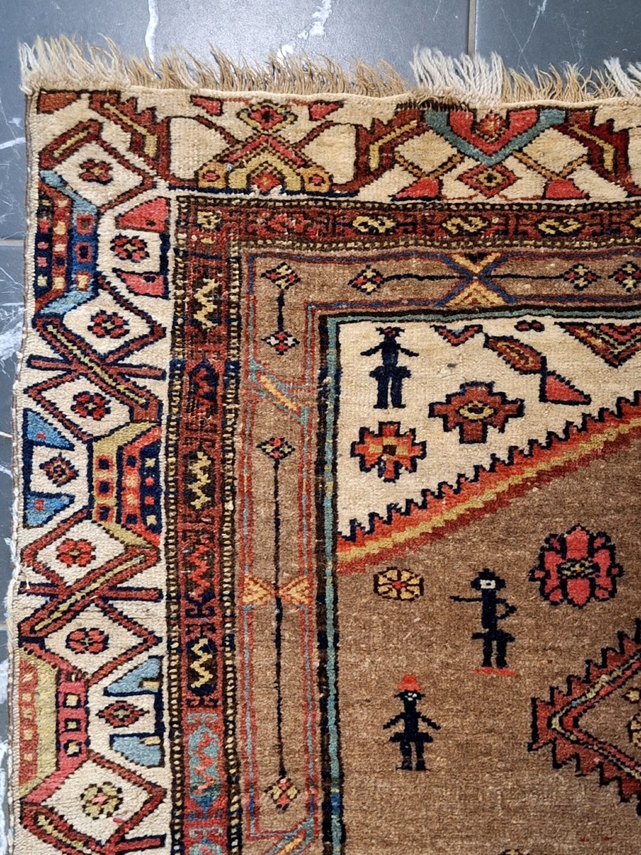 Antique Iranian Hand-knotted Sarab Rug-photo-3