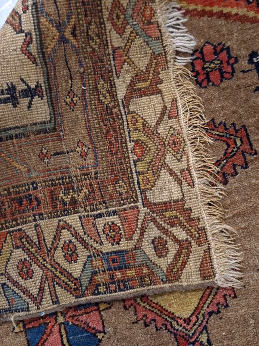 Antique Iranian Hand-knotted Sarab Rug-photo-5