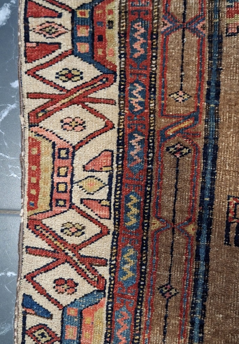 Antique Iranian Hand-knotted Sarab Rug-photo-6