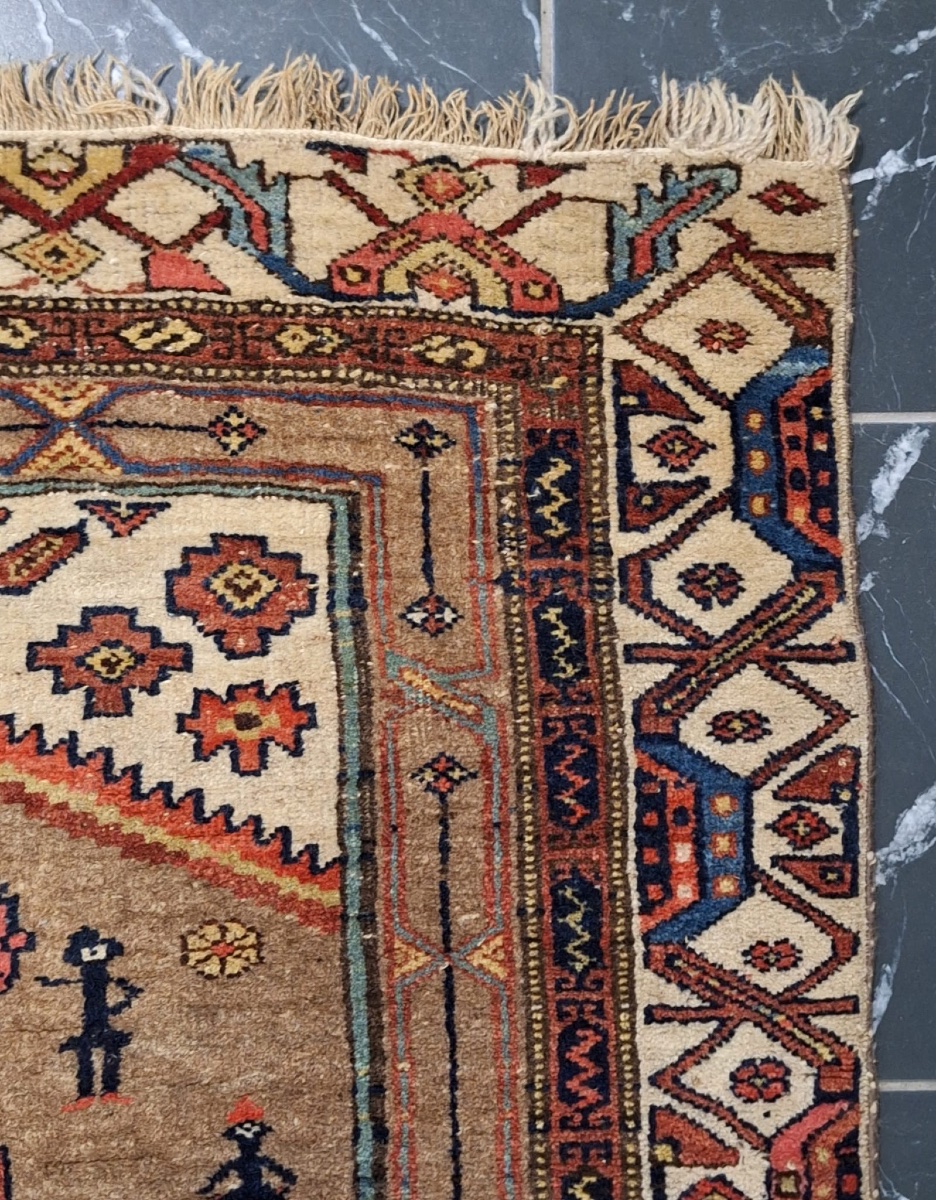 Antique Iranian Hand-knotted Sarab Rug-photo-7