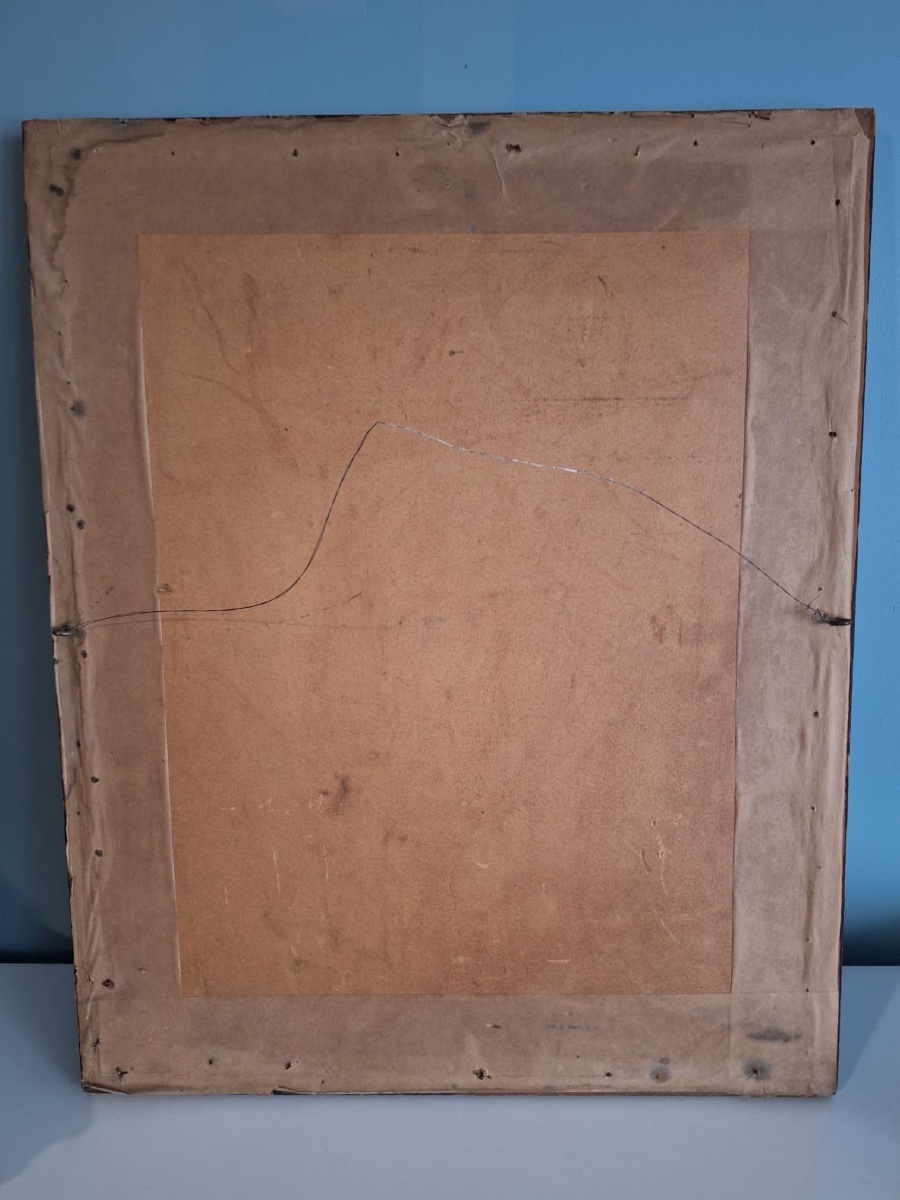 Antique Wool And Silk Embroidery, 19th Century-photo-3