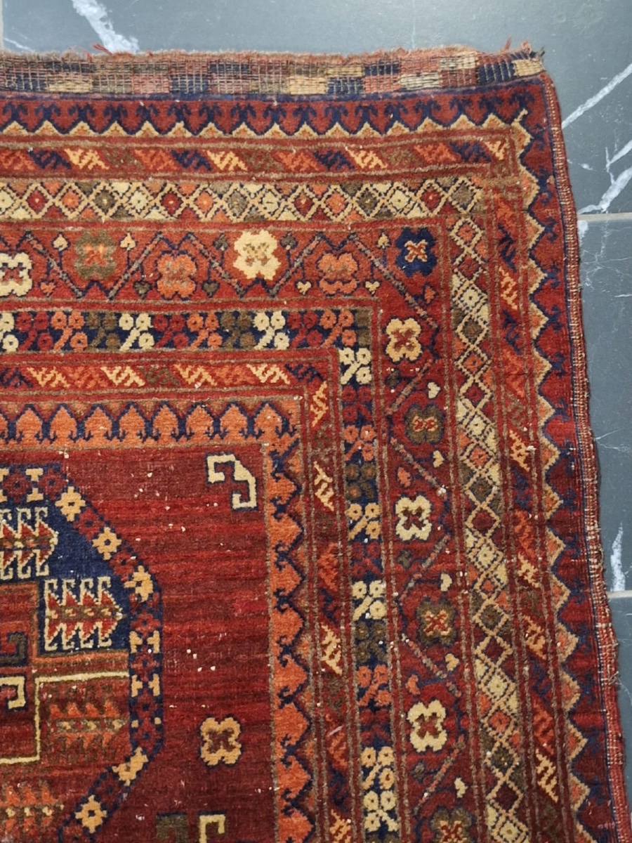 Tapis ancien fait main Ersari, Afghanistan-photo-4