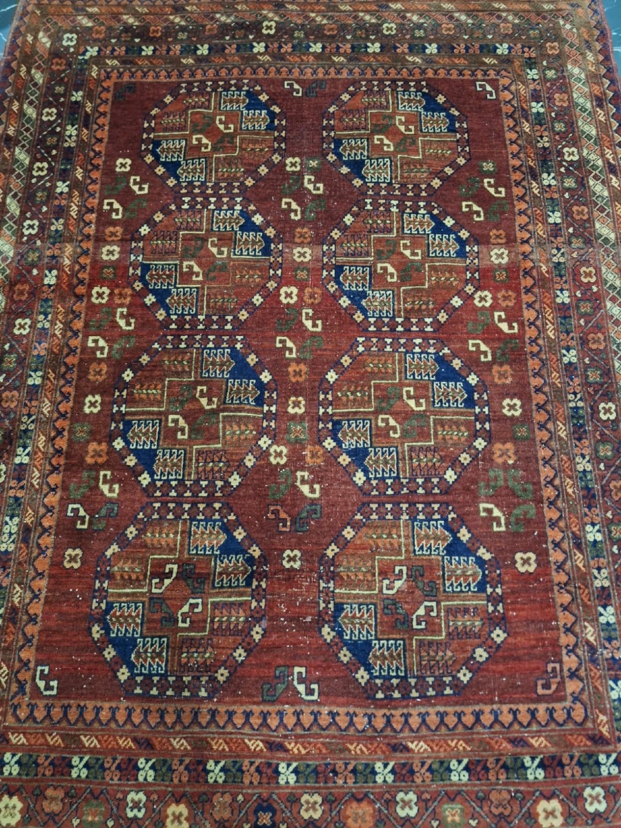 Tapis ancien fait main Ersari, Afghanistan-photo-7