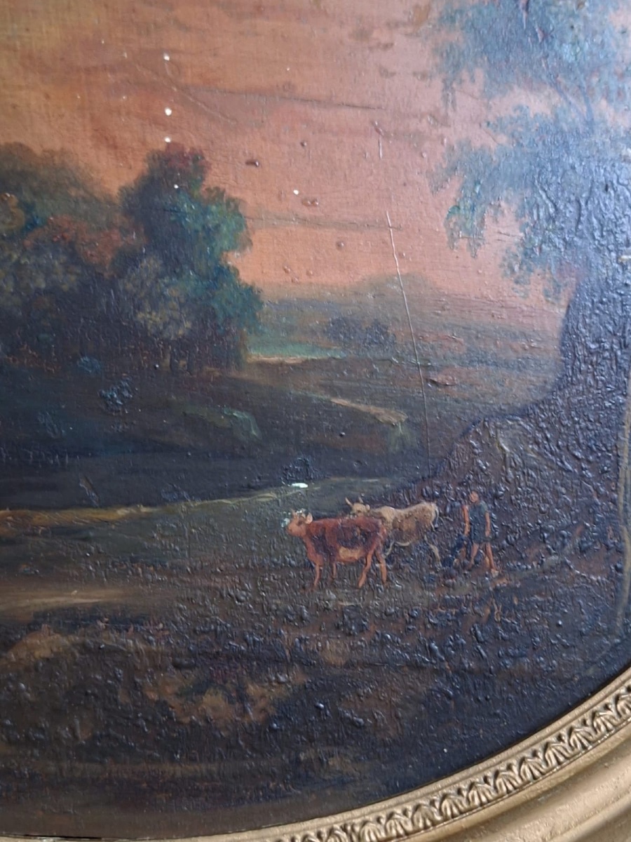 3 tableaux anciens, XIXe siècle-photo-6