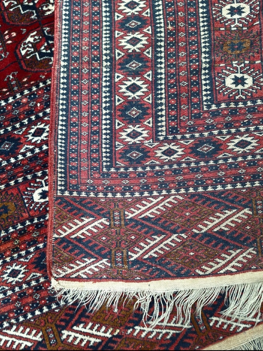 Tapis turkmène vintage fait main Tekke,très grande taille-photo-3